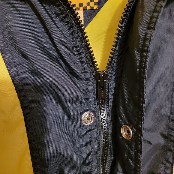 VTG Rusty Wallace #2 Men's Miller Genuine Draft Yellow Zip Racing Jacket Size XL - Picture 7 of 14